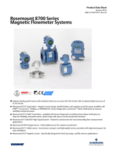 Rosemount 8700 Series Magnetic Flowmeter Systems
