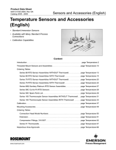 Temperature Sensors and Accessories (English)