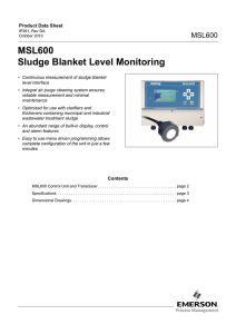 MSL600 Sludge Blanket Level Monitoring