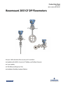 Product Data Sheet: Rosemount 3051CF DP Flowmeters