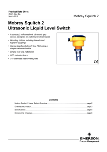 Mobrey Squitch 2 Ultrasonic Liquid Level Switch
