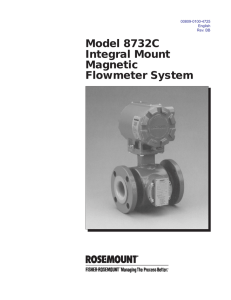 Model 8732C Integral Mount Magnetic Flowmeter System