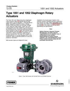 Type 1051 and 1052 Diaphragm Rotary Actuators