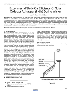 Experimental Study On Efficiency Of Solar Collector At Nagpur (India