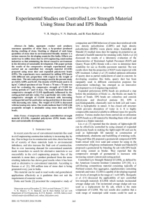 Experimental Studies on Controlled Low Strength Material