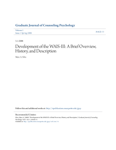 Development of the WAIS-III - e