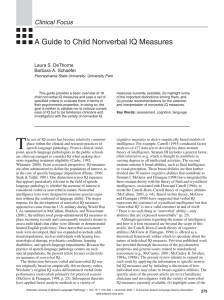 A guide to child nonverbal IQ measures. American Journal of