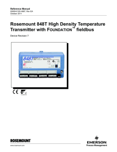 Rosemount 848T Foundation Fieldbus Temperature