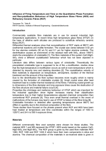 Influence of Firing Temperature and Time on the Quantitative Phase