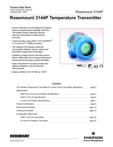 The Rosemount 3144P Temperature Transmitter provides superior