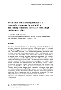 Evaluation of flash temperatures of a composite elastomer tip seal