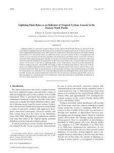 Lightning Flash Rates as an Indicator of Tropical Cyclone Genesis in