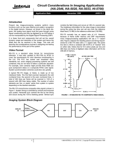 AN9313: Circuit Considerations In Imaging Applications