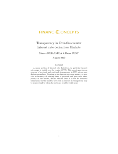 Transparency in Over-the-counter Interest rate derivatives