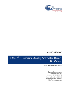 CY8CKIT-007 PSoC® Voltmeter Kit Guide
