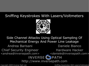 Sniff Keystrokes With Lasers/Voltmeters