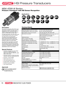 HSI Pressure Transducers
