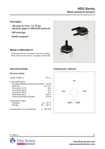 HDU Series - First Sensor