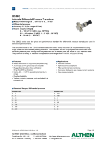 D5100 Differential Pressure Transducer, PDF data sheet