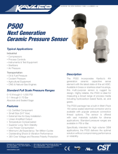 Next Generation Ceramic Pressure Sensor