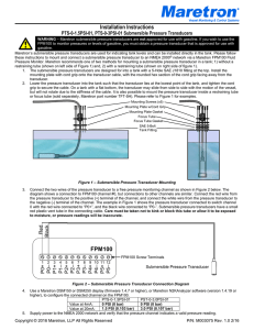 Submersible Pressure Transducer Installation Instructions
