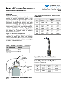Types of Pressure Transducers