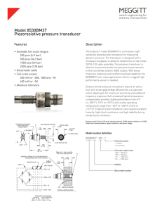 Model 8530BM37 Piezoresistive pressure transducer