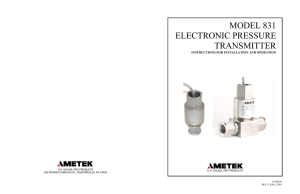 model 831 electronic pressure transmitter