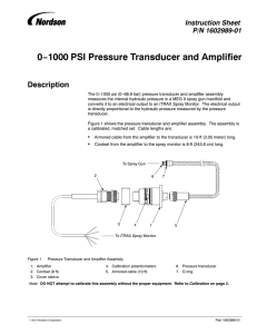 1602989-01 0-1000 PSI Pressure Transducer and Amplifier