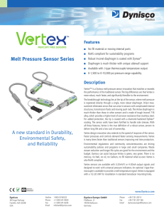 Melt Pressure Sensor Series Features
