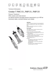 Cerabar T PMC131, PMP131, PMP135