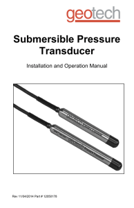 Geotech Submersible Pressure Transducer Installation and