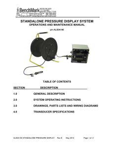 ALS5A100 Stand Alone Pressure Display Panel Manual