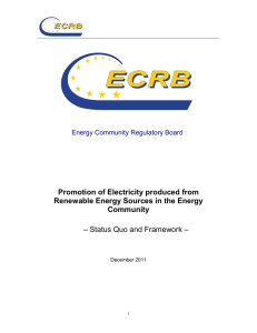 Promotion of Electricity produced from Renewable Energy Sources