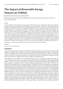 The Impact of Renewable Energy Sources on Utilities