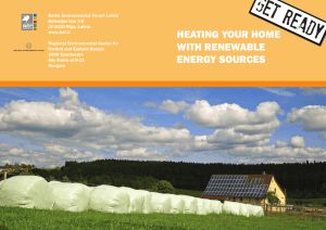 HEATING YOUR HOME WITH RENEWABLE ENERGY SOURCES