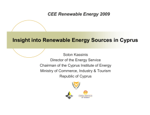 Insight into Renewable Energy Sources in Cyprus