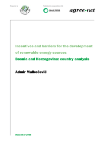 Incentives and barriers for the development of renewable energy