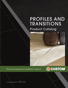 profiles and transitions - Custom Building Products