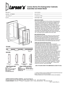Cameo Series Fire Extinguisher Cabinets Submittal