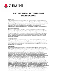 flat cut metal letters/logos maintenance