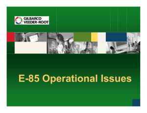 E-85 Operational Issues