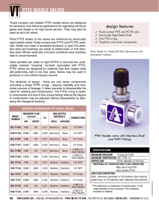 PTFE utility and metering valve catalog page(s)
