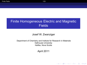 Finite Homogeneous Electric and Magnetic Fields