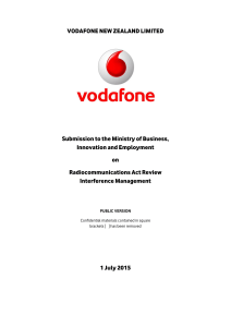 Vodafone Submission interference management