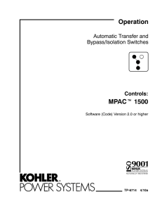 Kohler Transfer Switch Operation