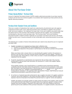 About the Purchase Order