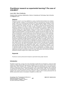 Practitioner research as experiential learning?:The case of COLMSCT
