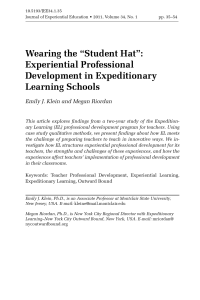 Wearing the “Student Hat”: Experiential