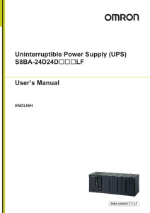 Uninterruptible Power Supply (UPS) S8BA